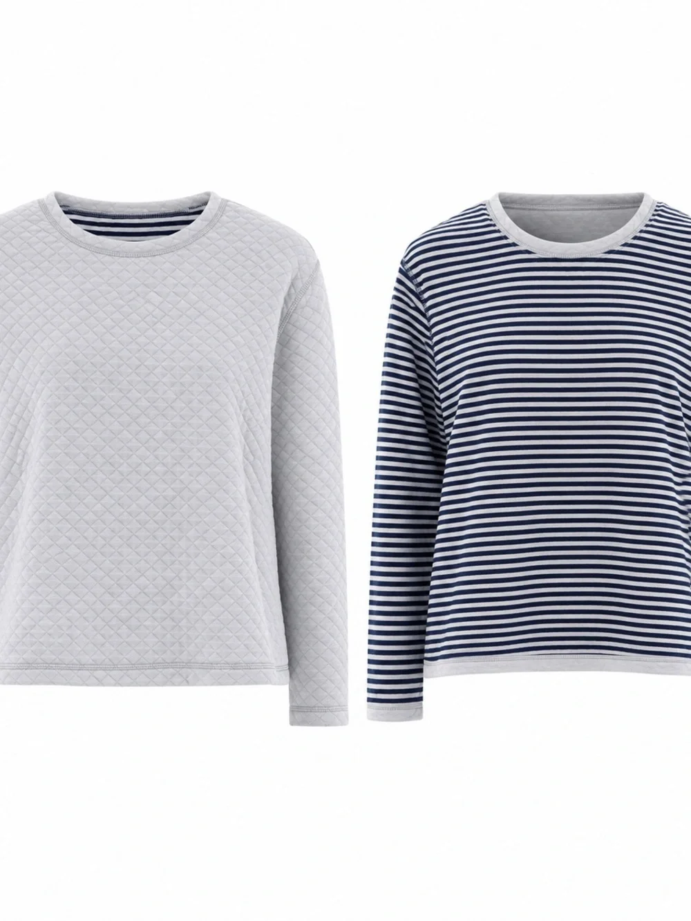 Women’s J.Crew Reversible Quilted Stripe Sweatshirt XXS Blue White NWT
